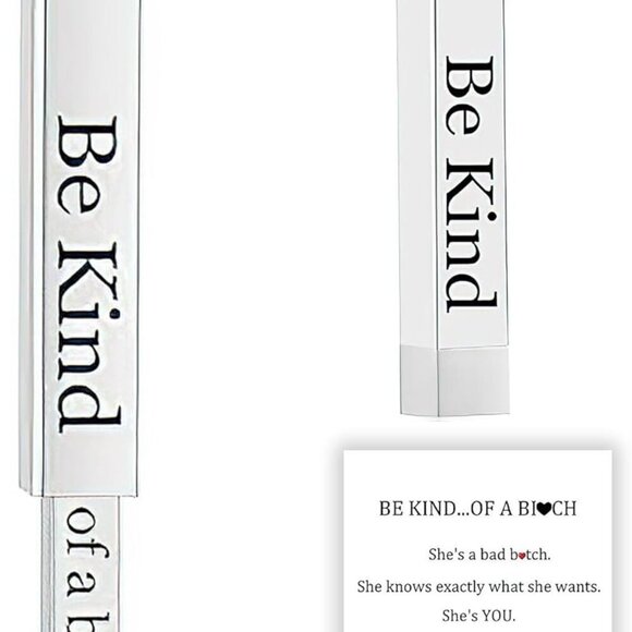 Be Kind Of A B Necklaces For Women, Hidden Message Necklace, Best Friends Sorori - Picture 1 of 7